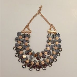 SALE WKND!! Hammered Hematite/Metal Necklace